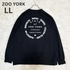 【ZOO YORK】トレーナー プリント ロゴ ズーヨーク ブラック LL