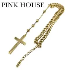 PINK HOUSE ピンクハウス　クロス　ロザリオ　ネックレス　ゴールドのサムネイル