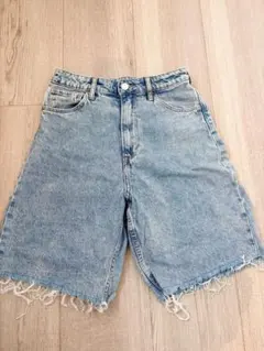 Linnic x H&M フリンジデニムショートパンツ 16