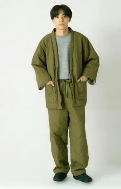 DAN-TEN　リラックスパンツ　ダンテン　オリーブ　ダウン