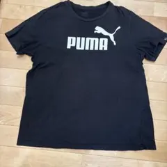 PUMA ブラック Tシャツ ロゴ入り