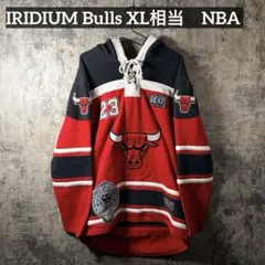 IRIDIUM Bulls パーカー ホッケーシャツ風　90s ブルズ　NBA