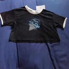 新品タグ付き　120 ショート丈　アイスクリームデザイン クロップドTシャツ