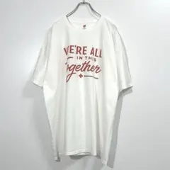 00sヴィンテージ・Tシャツ 企業物 グラフィック ワイド ビッグ 白2XL