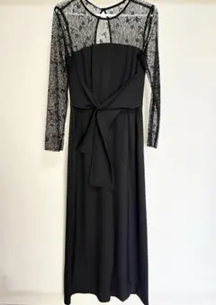 ZARA レース ブラック オールインワン オケージョン 結婚式 パーティー S