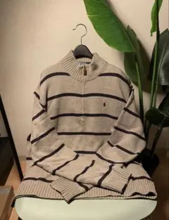 ラルフローレン　ハーフジップニット　ボーダー
