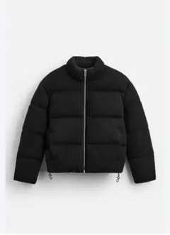 重枝幸助着用ZARAブラックダウンパフジャケット