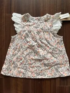 newbie オーガニックコットン 80 ベビー　花柄　レース　子供服