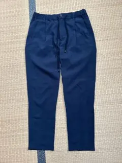 ネイビー ドローストリング スラックス