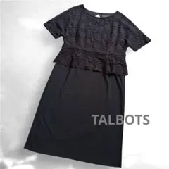 新品　TALBOTS タルボット　レース　ワンピース　ブラック　Mサイズ