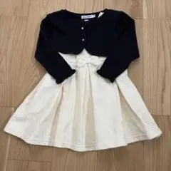 any FAM レースワンピ　ドレス　入園式　白　オフホワイト　BeBe ボレロ