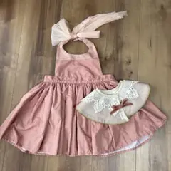 MARLMARL ピンクエプロン & スタイ　セット