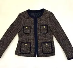 美品 ツイードジャケット 金ボタン M 卒園式 入学式 セレモニー