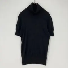 ESPRITMUR エスプリミュール ブラック ハイネック半袖ニット Mサイズ