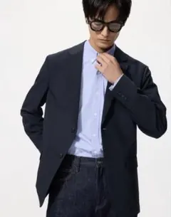 UNIQLO ユニクロ 感動ジャケット ネイビー　XL　洗濯可能　24年モデル