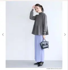 【coca】バックパール•ボトルネックニット