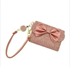 Disney ミニーマウスパスケース バッグチャームセット