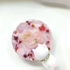 No.2743ハンドメイド　レジンヘアゴム　ドライフラワー 猫ちゃん No.2743ハンドメイド レジンヘアゴム ドライフラワー 猫ちゃん - メルカリ