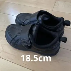 【美品】asics ブラック フォーマルシューズ　18.5cm