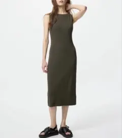 ユニクロ ウォッシャブル ニット ブラ ワンピース S ノースリーブ