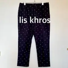 Lis khros リスクロース　オリジナルモノグラム クロップドパンツ