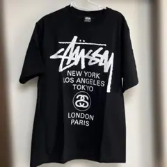 STUSSY ワールドツアー Tシャツ ブラック Mサイズのサムネイル