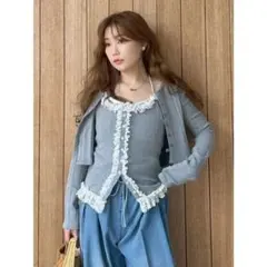 MOUSSY LACY キャミ＆カーディガン 長袖 - メルカリ