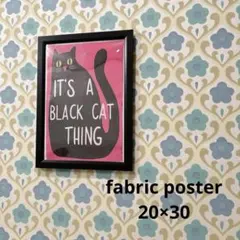 CAT ファブリックポスター 猫 黒猫 インテリア 20×30のサムネイル