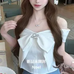 ルミニョン Ribbon off-shoulder Bijou cami top - メルカリ