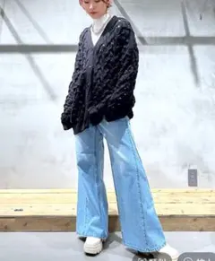 PAGEBOY　ケーブルニットルーズカーディガン