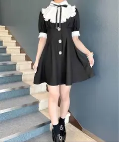 ROJITA ヨークフリルツイードワンピース