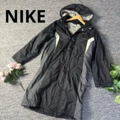 NIKEナイキ　ロング丈　ダウンジャケット　ブラック　グレー　M