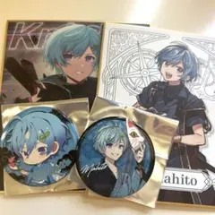 まひとくん 騎士A KnightA 缶バッジ 等身 ミニキャラ 色紙 4点セット