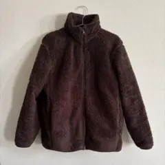 ユニクロ ファーリーフリースフルジップジャケット ブラウン　Mサイズ　メンズ