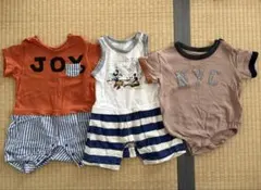 コットンロンパース3点セット