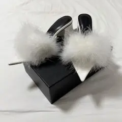 meltthelady pointed fur mule - メルカリ