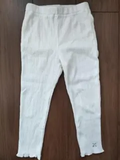 【試着のみ】ホワイトレギンス 100cm