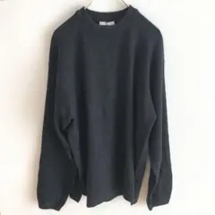 ✨綿素材✨ WYM 【L】 ニット セーター シンプル カジュアル リブ 通年