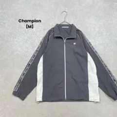 【Champion】トラックジャケット　チャコール　M スポーティ　カジュアル