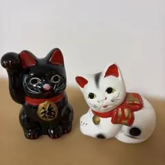 招き猫 貯金箱 黒猫・白猫2体セット - メルカリ