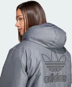 アディダスオリジナルス adidas リバーシブルダウンジャケット 黒×グレー