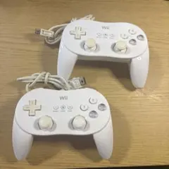 ★★wiiクラシックコントローラーPRO ホワイト　2個セット 396