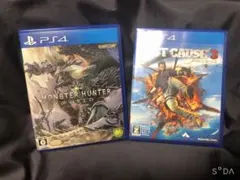 ps4ソフトセット 【モンスターハンター,ジャストコーズ】説明書付き