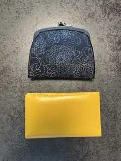 和柄 がま口財布 ＆ タイガー柄 二つ折り財布 セット