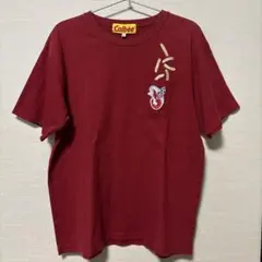 【最終値下げ】Calbee かっぱえびせん 刺繍ポケットTシャツ レッド L