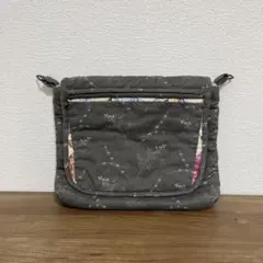 ハンドメイド◼︎パッチワーク ショルダーバッグ（ストラップなし） ダークグレー
