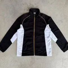 vintageナイロンジャケット 黒白 ゴールドジッパー　スポーティー　アウターのサムネイル