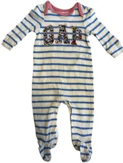 babyGAP ボーダーロンパース 花柄 3~6months 70 春夏 女の子