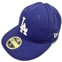 美品 ニューエラ LA キャップ 帽子 ロサンゼルスドジャース 7 1/8 青