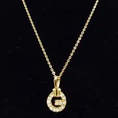ジバンシー GIVENCHY Gロゴ ラインストーン ネックレス 美品 - メルカリ